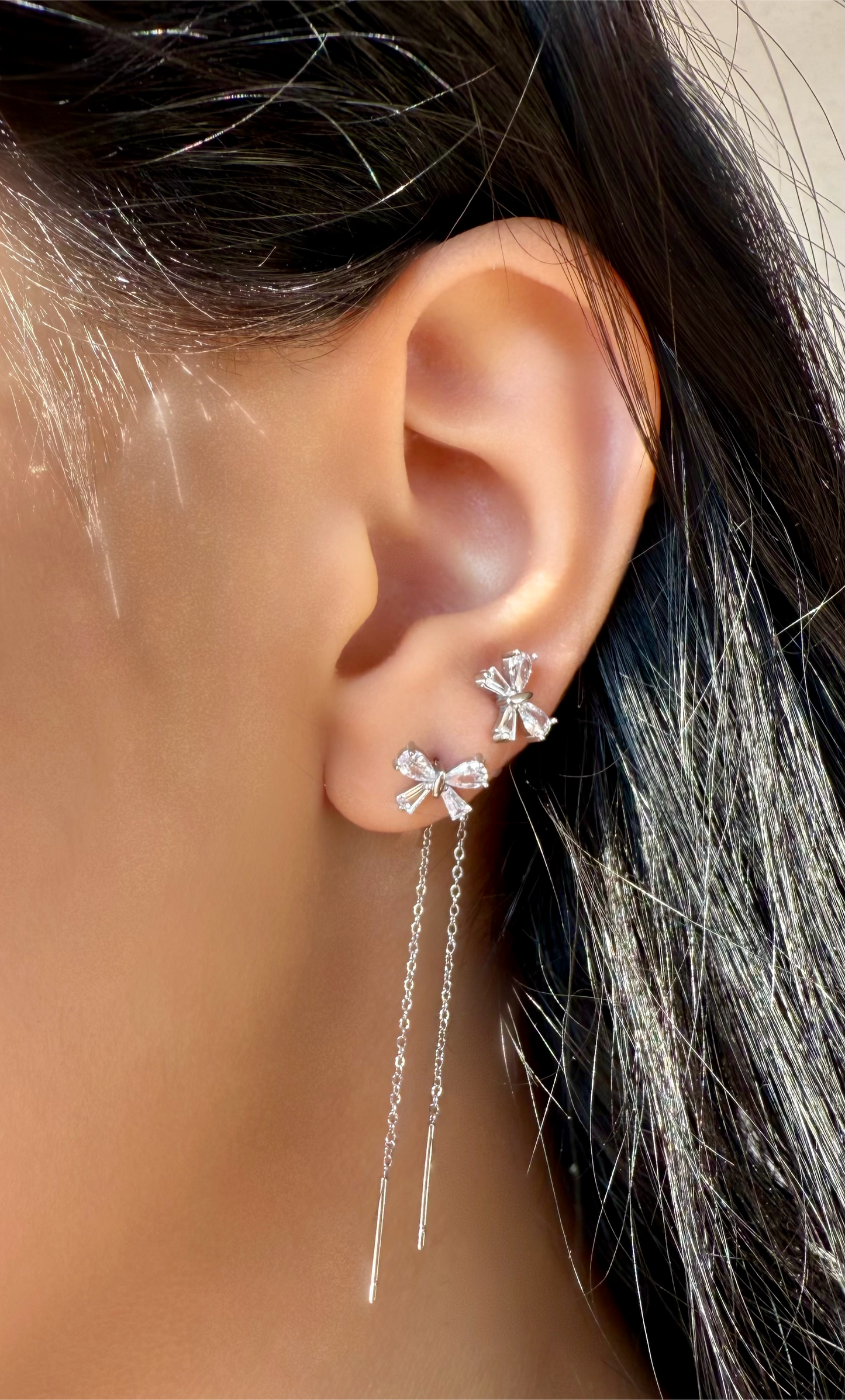ORECCHINI FIOCCO STRASS